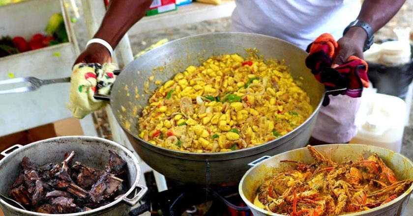 FOOD HEAVEN in Jamaica!! Tons Of Meat!! Biggest River Food Festival!!